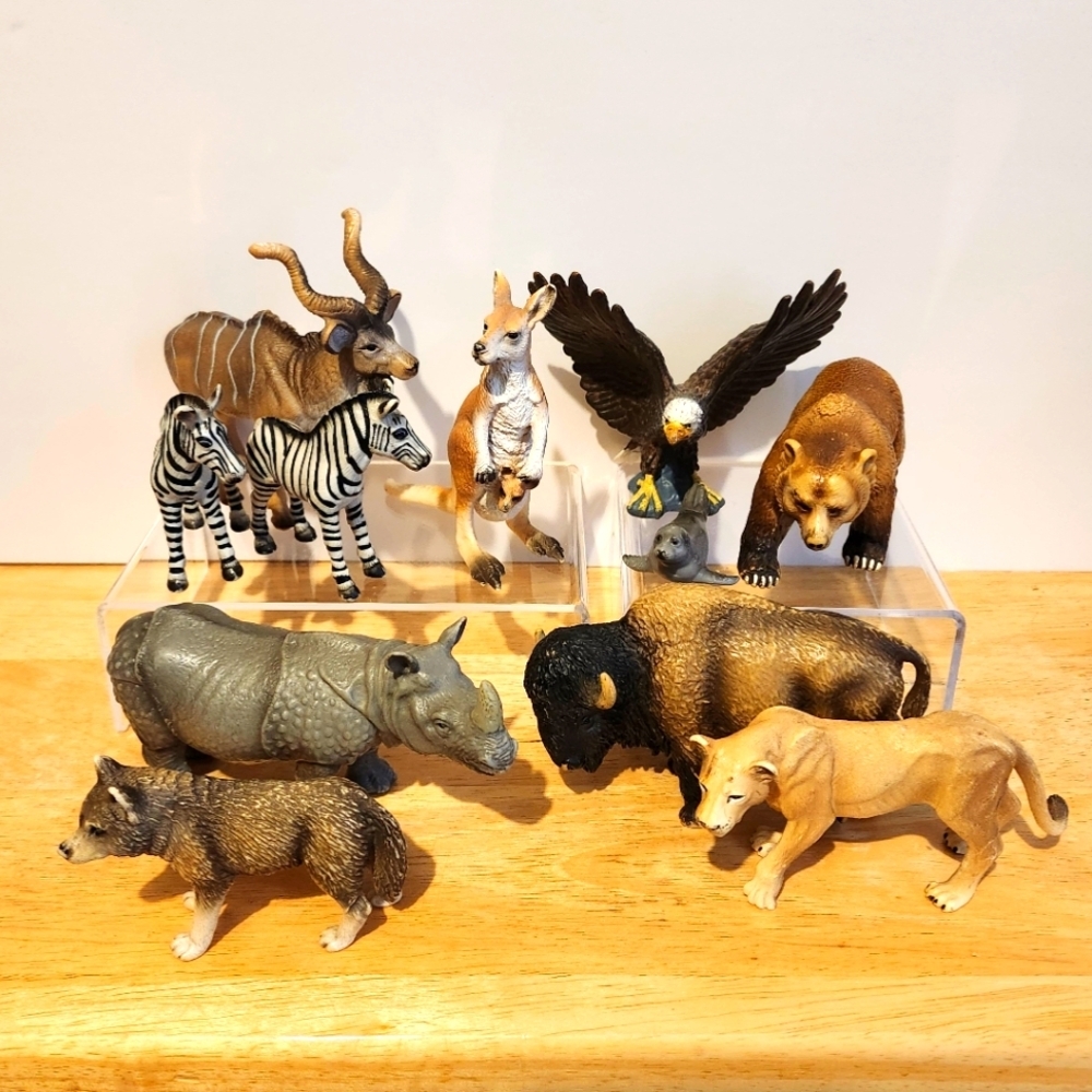Schleich 11pc Wildlife Animal Figure Collection - German - Vintage